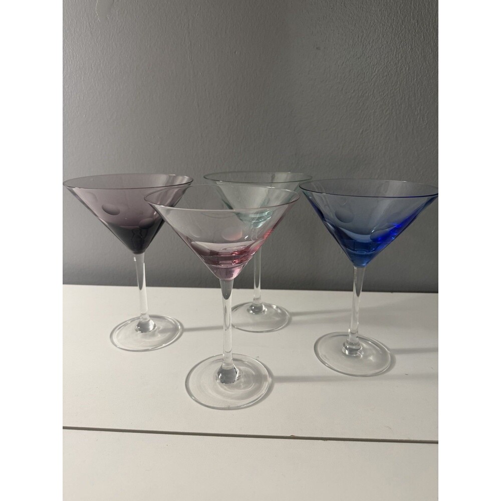Marquis by Waterford Polka Dot Martini Glasses Set of 4 - Beautiful!